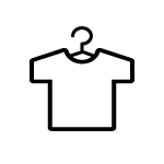 A shirt on a hanger icon