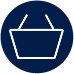 A shopping cart icon